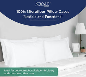 Royale Linens microfiber close-up shows fade- and shrink-resistant fabric.