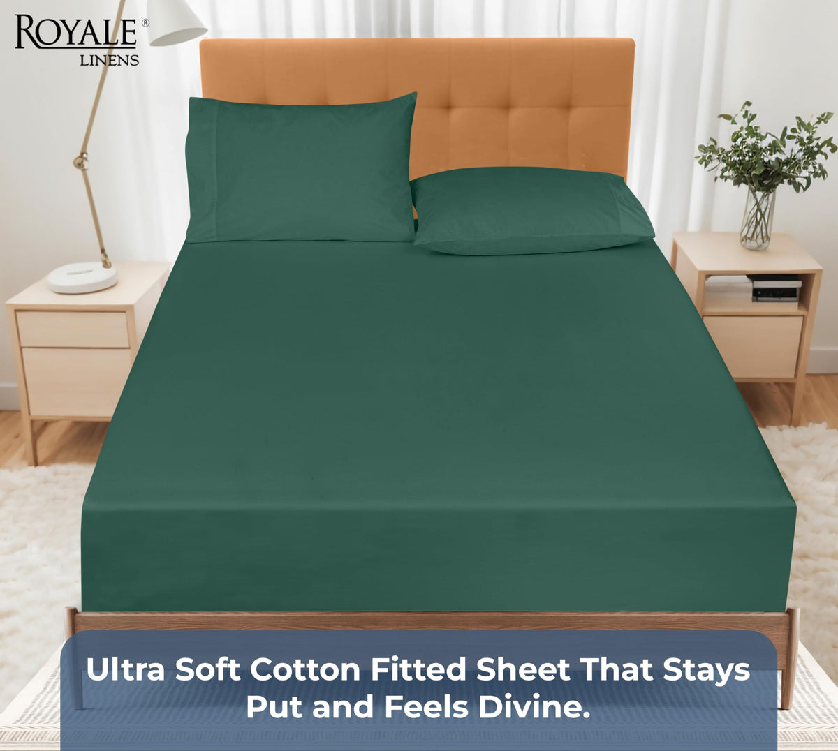 Royale Linens 100 percent organic cotton close-up highlights breathable, soft fibers.