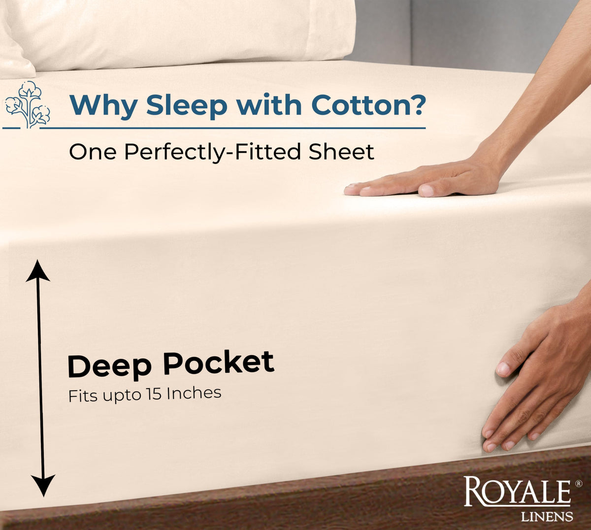 Royale Linens 100% organic cotton sheet delivers hotel-soft comfort nightly.