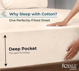 Royale Linens 100% organic cotton sheet delivers hotel-soft comfort nightly.