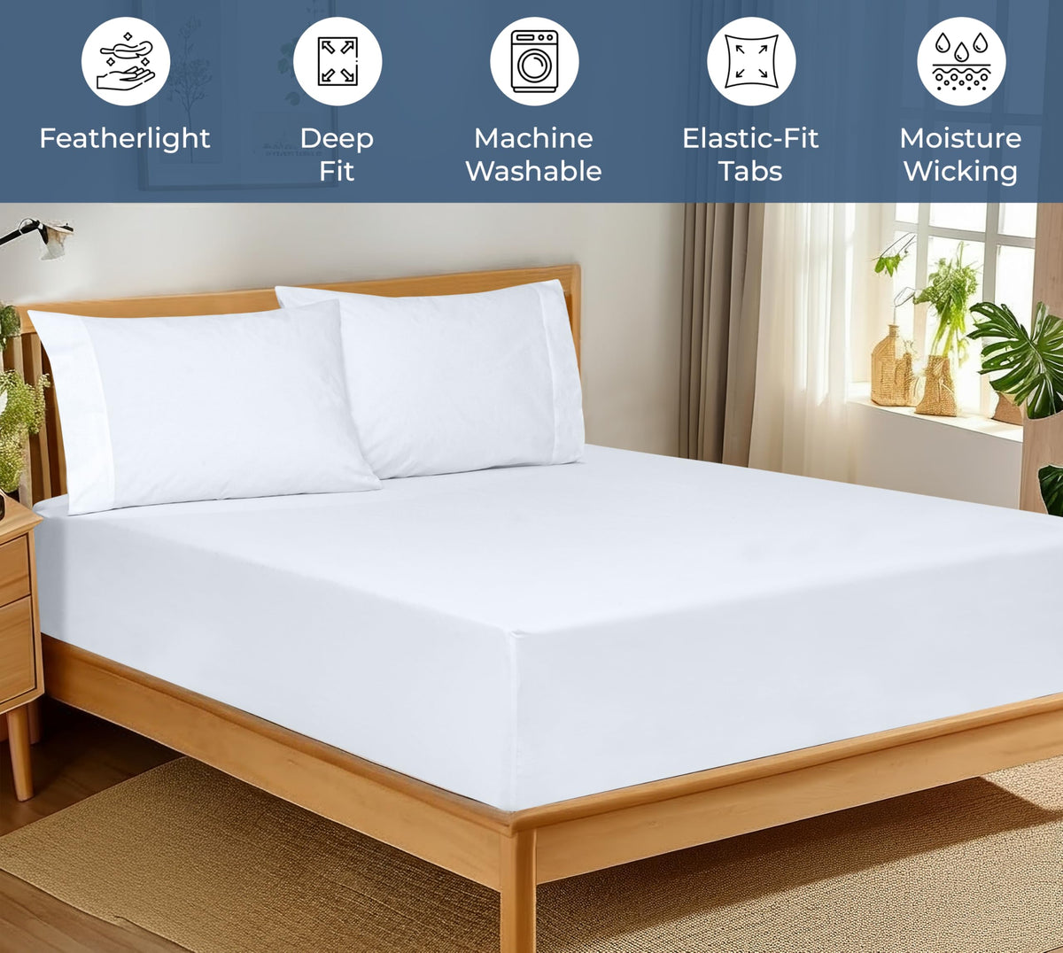 Royale Linens organic cotton texture highlights breathable, cool comfort.