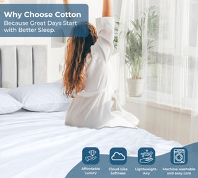 Stitching detail shows durable, classic flat sheet construction.