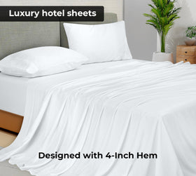 Royale Linens twin flat sheet 66x96 showing hotel-quality dimensions
