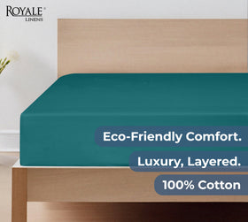 Royale Linens care instructions for cold wash and safe bleaching.