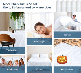 Royale Linens white bedding collection with crisp flat sheet