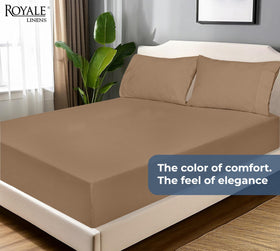 Royale Linens wrinkle-resistant finish stays tidy through routine laundering.