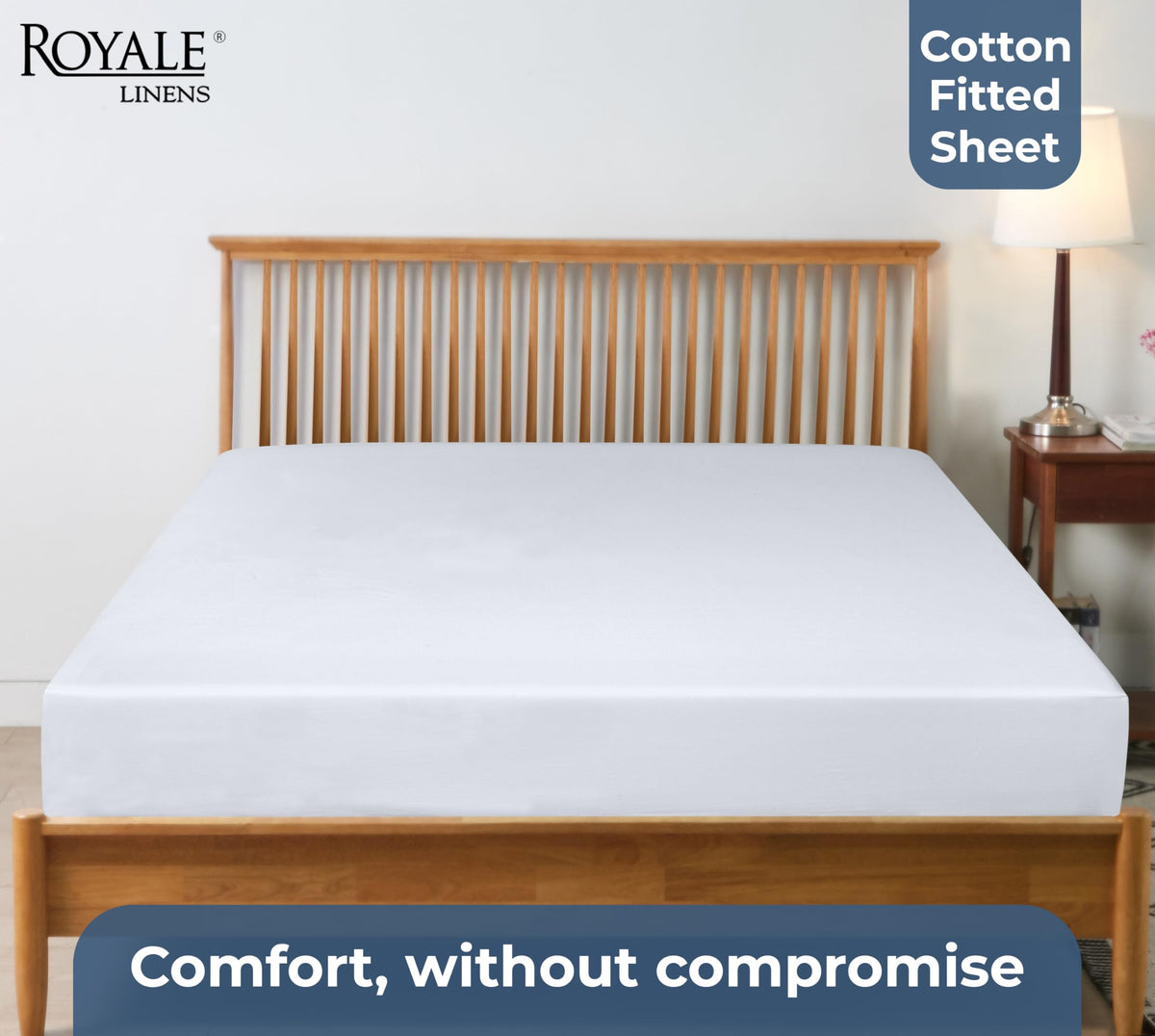 Royale Linens wrinkle-resistant finish helps keep sheets looking fresh.