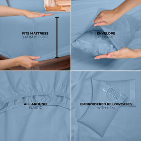 ROYALE LINENS wrinkle resistant sheets ready for use
