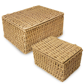 RoyalHouse baskets stacked collection illustrating space-saving modular storage.