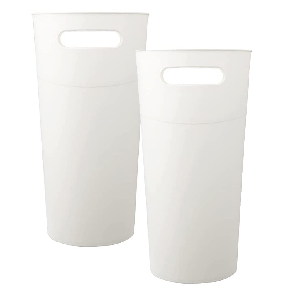 ROYFACC two-pack of white trash cans offers value for multiple rooms