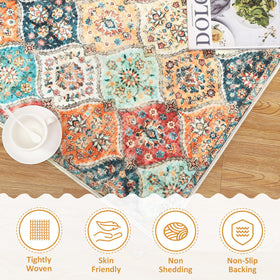 ROYHOME machine washable rug cream color offers easy cleaning and quick upkeep