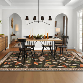 ROYHOME machine-washable rug simplifies cleaning for busy households with kids.