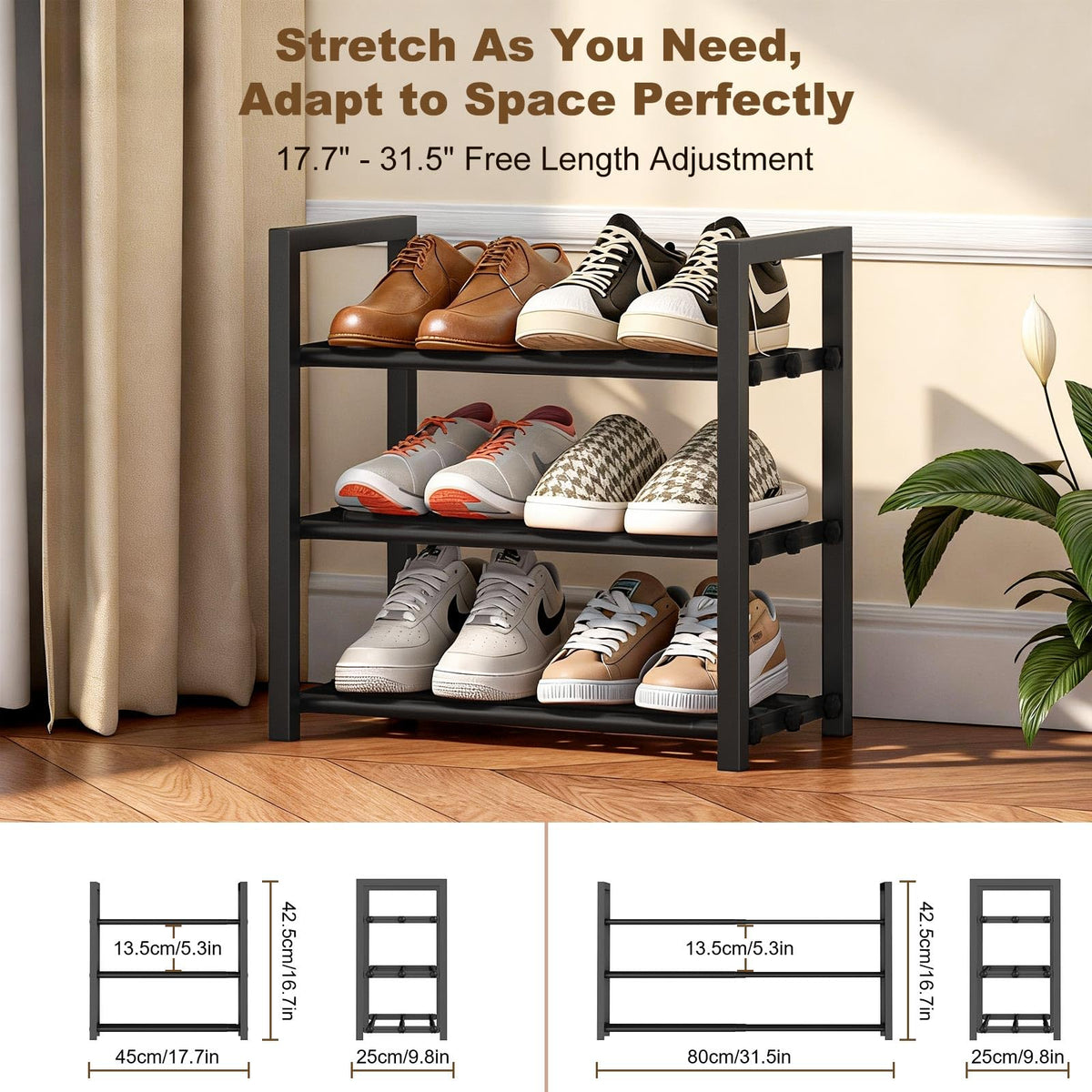 Roylvan shoe rack assembly in minutes for dorm rooms and small apartments.