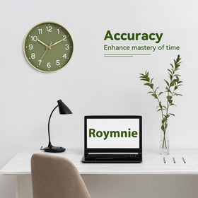 Roymnie 14-inch quartz precision ensures reliable timekeeping throughout the day.