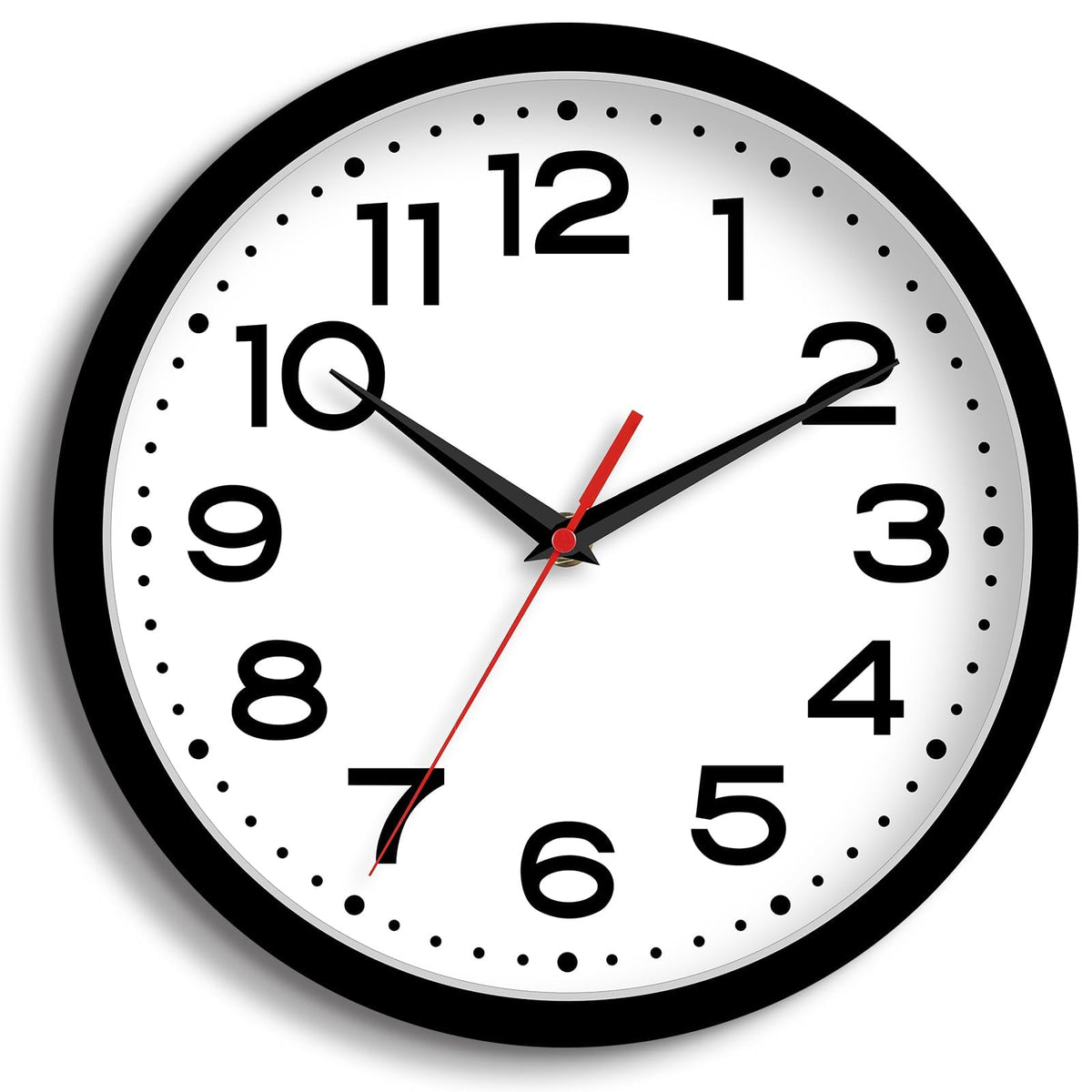 Roymnie wall clock with silent movement for quiet rooms and focus.