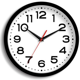 Roymnie wall clock with silent movement for quiet rooms and focus.
