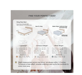 Royoliving king size 106x90 dimensions provide full coverage.