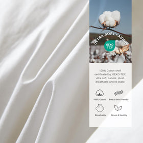 Royoliving organic cotton cover close-up highlights soft breathable fabric.