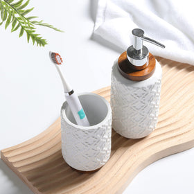 RQYIXI elegant countertop setup showcasing a coordinated bathroom look