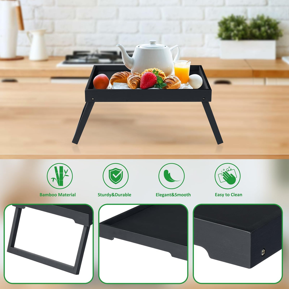 RRX two pack bamboo bed trays ideal for shared spaces