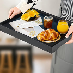 RRX bamboo tray folds flat for compact storage