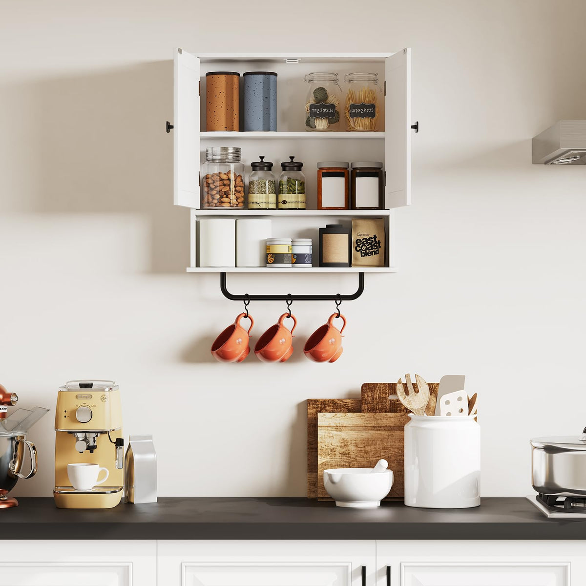 RRX wall cabinet adjustable shelf fits tall bottles and small items