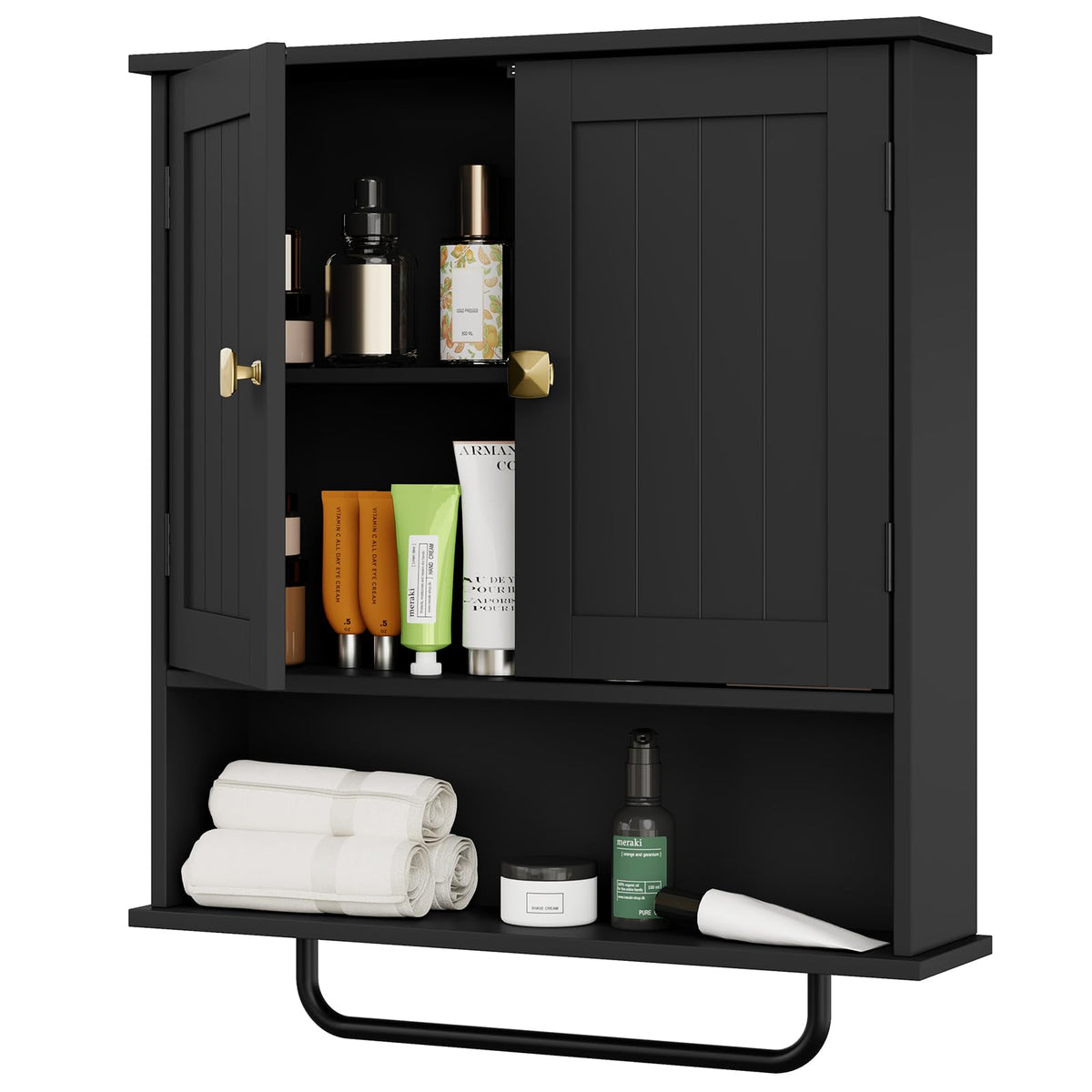 RRX bathroom cabinet over toilet with two doors for compact organization