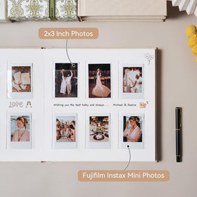 Rseozr Instax Mini album acid-free pages keep images crisp.