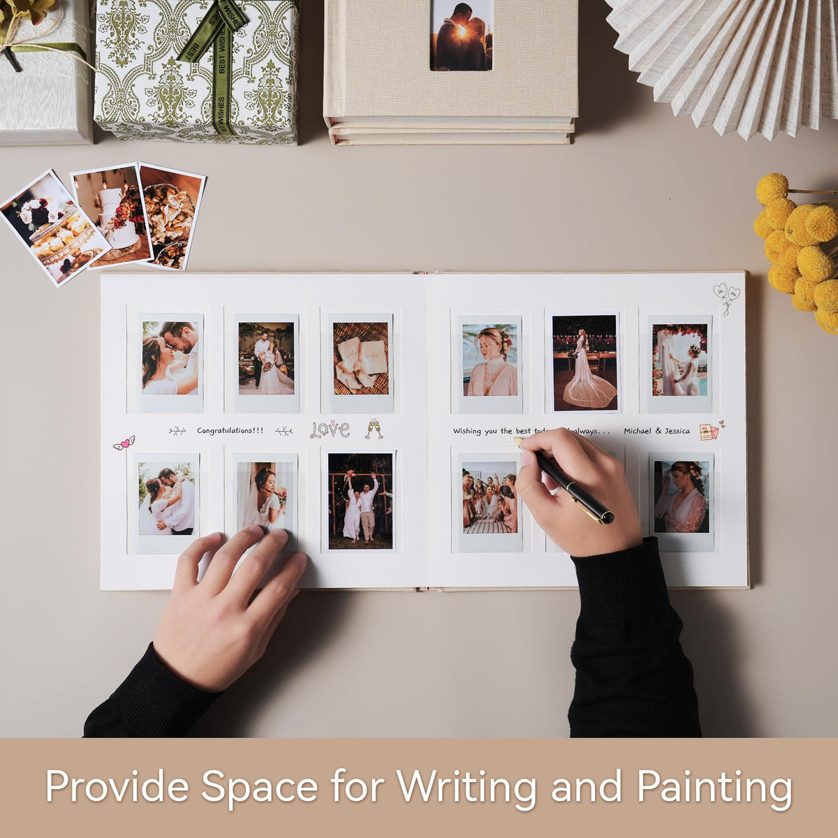 Rseozr Instax pockets secure photos while preserving color.