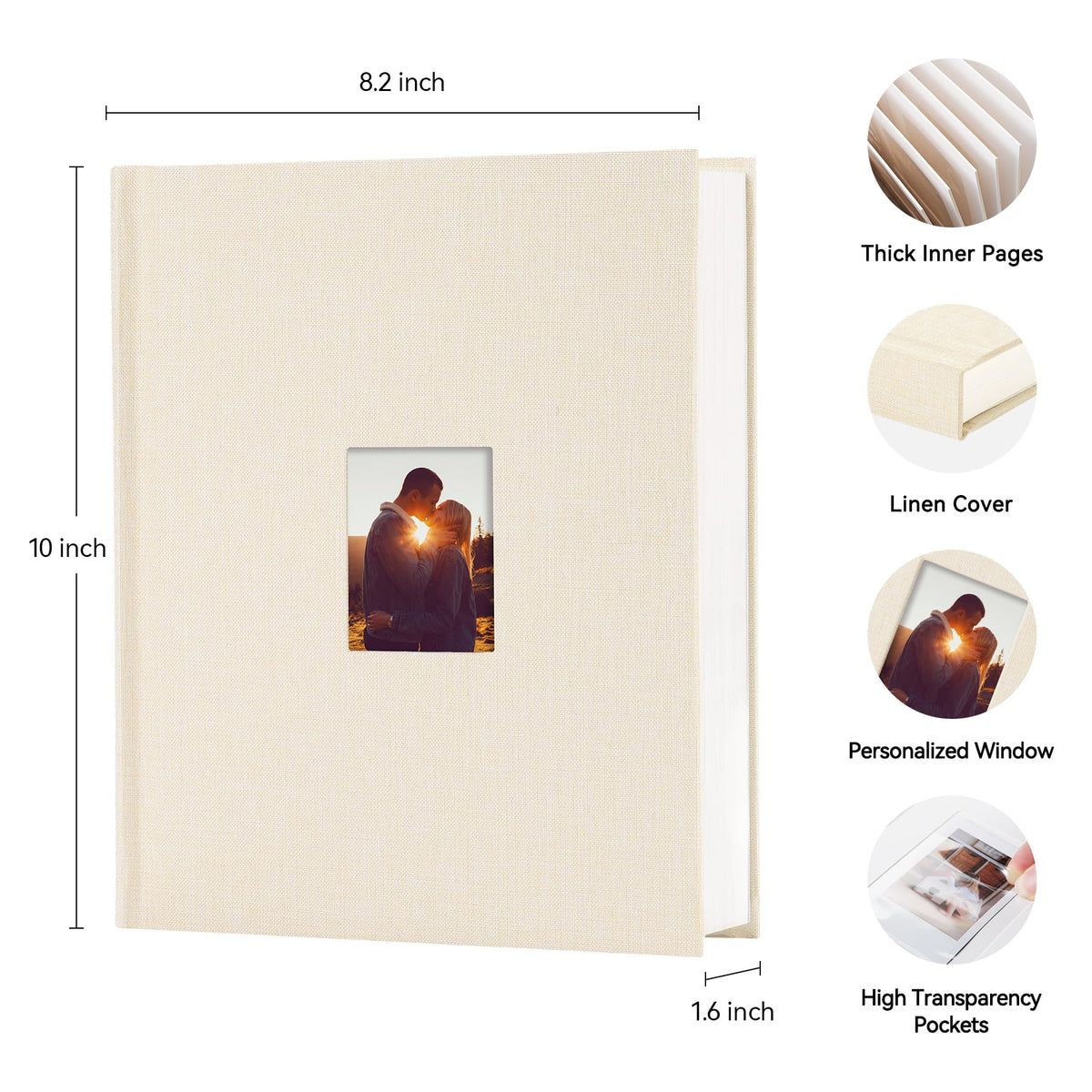 Rseozr top-loading pockets securely hold photos without overstuffing.