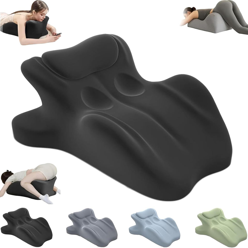 RSN Memory Foam Wedge Pillow angled at 27° for neck and back comfort.