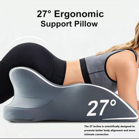 RSN Memory Foam Wedge Pillow back rest supports upright sitting.