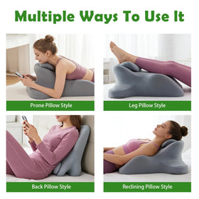 RSN Memory Foam Wedge Pillow leg elevation promotes circulation.