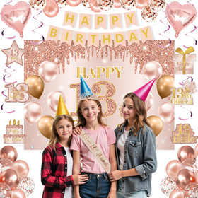 RTHPY 39x59 backdrop frames memories with a glamorous rose gold glow
