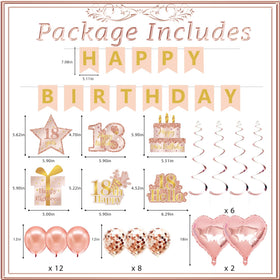 RTHPY rose gold banner 18th adds elegant backdrop for celebrations.
