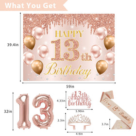 RTHPY rose gold banner enhances walls and creates a festive backdrop
