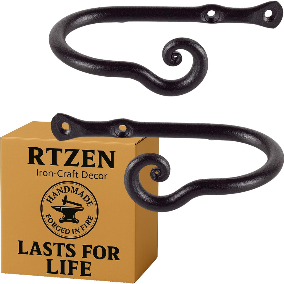 RTZEN decorative metal curtain tiebacks add elegant charm and simple installation.