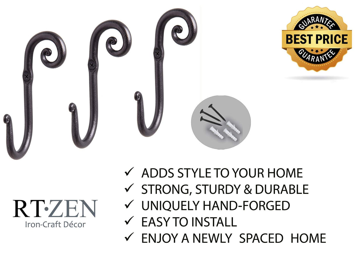 Versatile hooks hold coats, hats, towels, keys, and more in style
