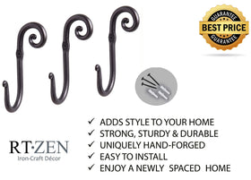 Versatile hooks hold coats, hats, towels, keys, and more in style