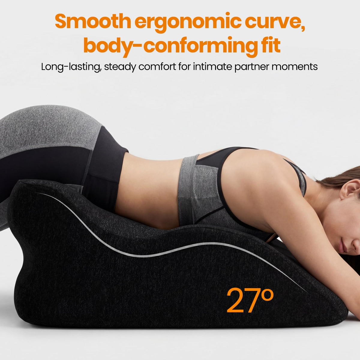 Ruanuo memory foam wedge supports snoring relief through proper incline.