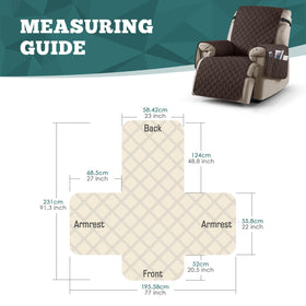 Ruaozz recliner cover with side pockets to store remotes.
