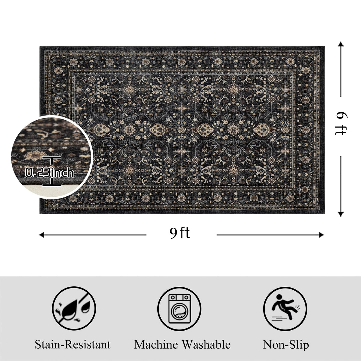 Ruaruarug high-traffic area rug maintains style with frequent use.