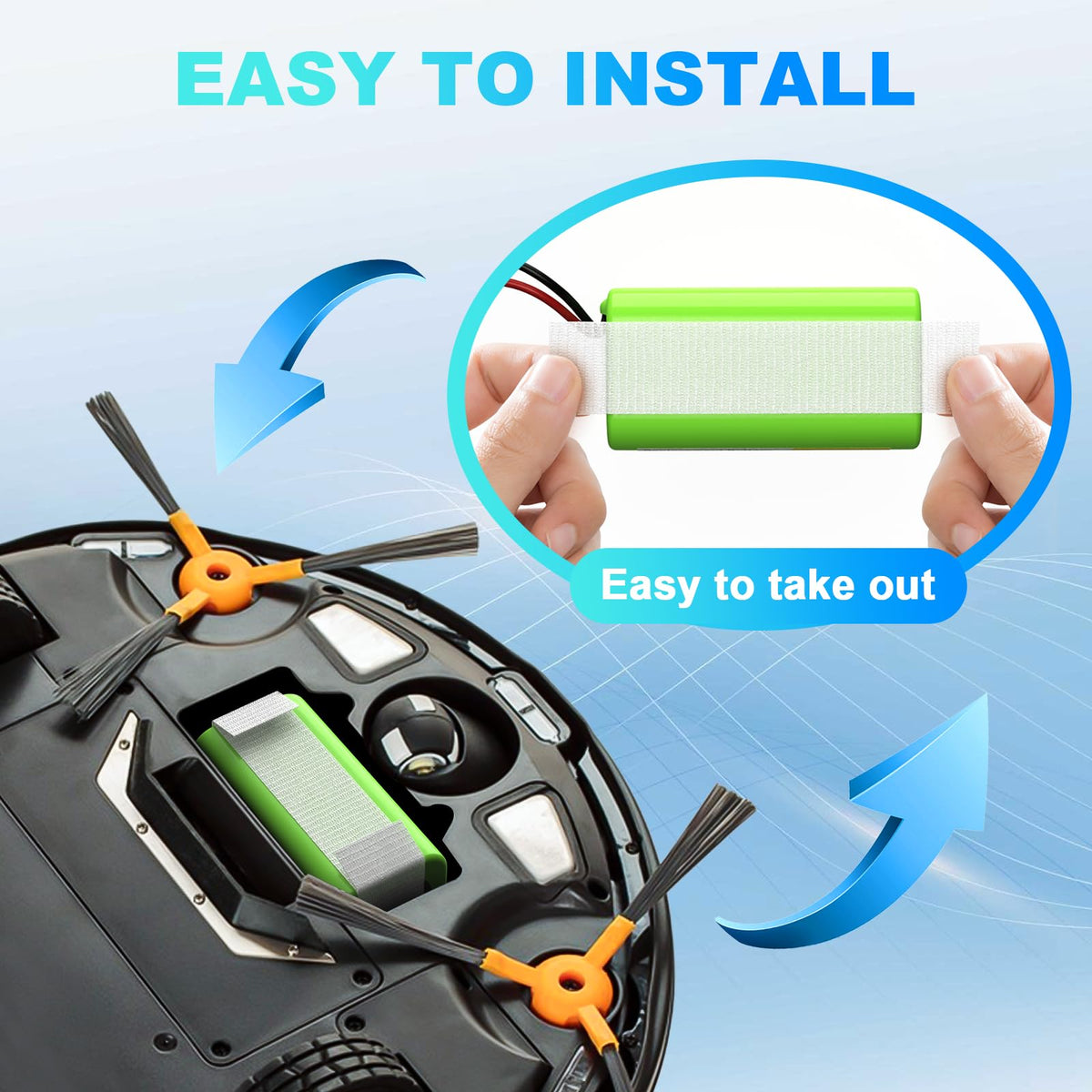 Ruasiy 14.4V battery for G20 enables extended cleaning time