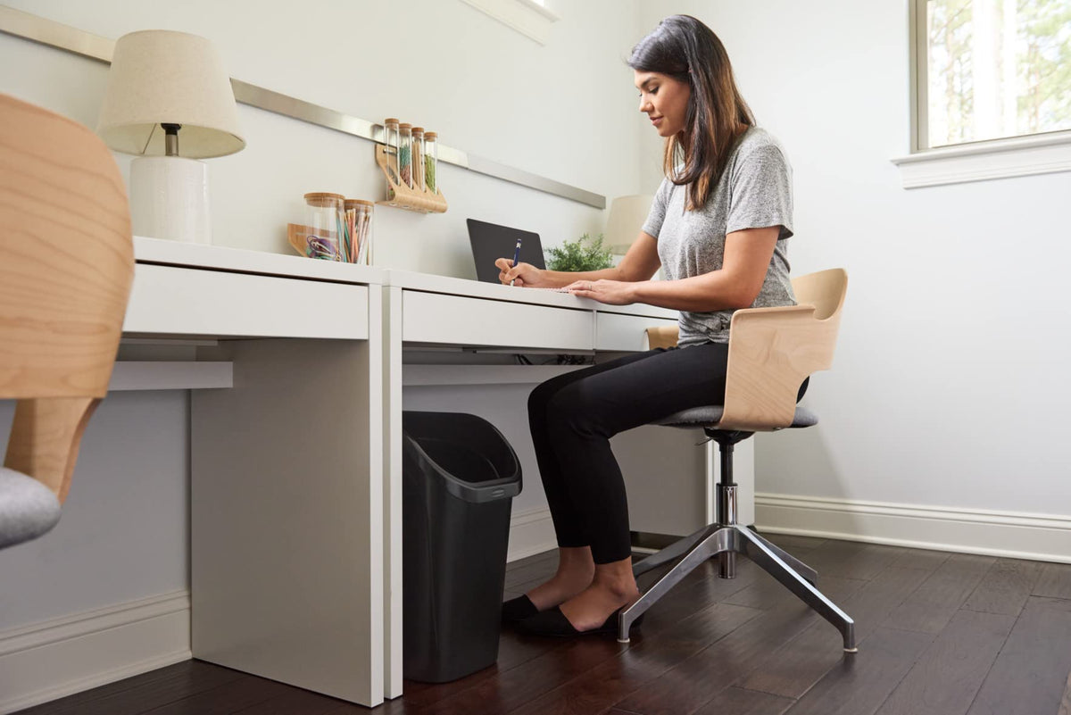 Rubbermaid 2-pack undercounter setup fits under sinks and desks.