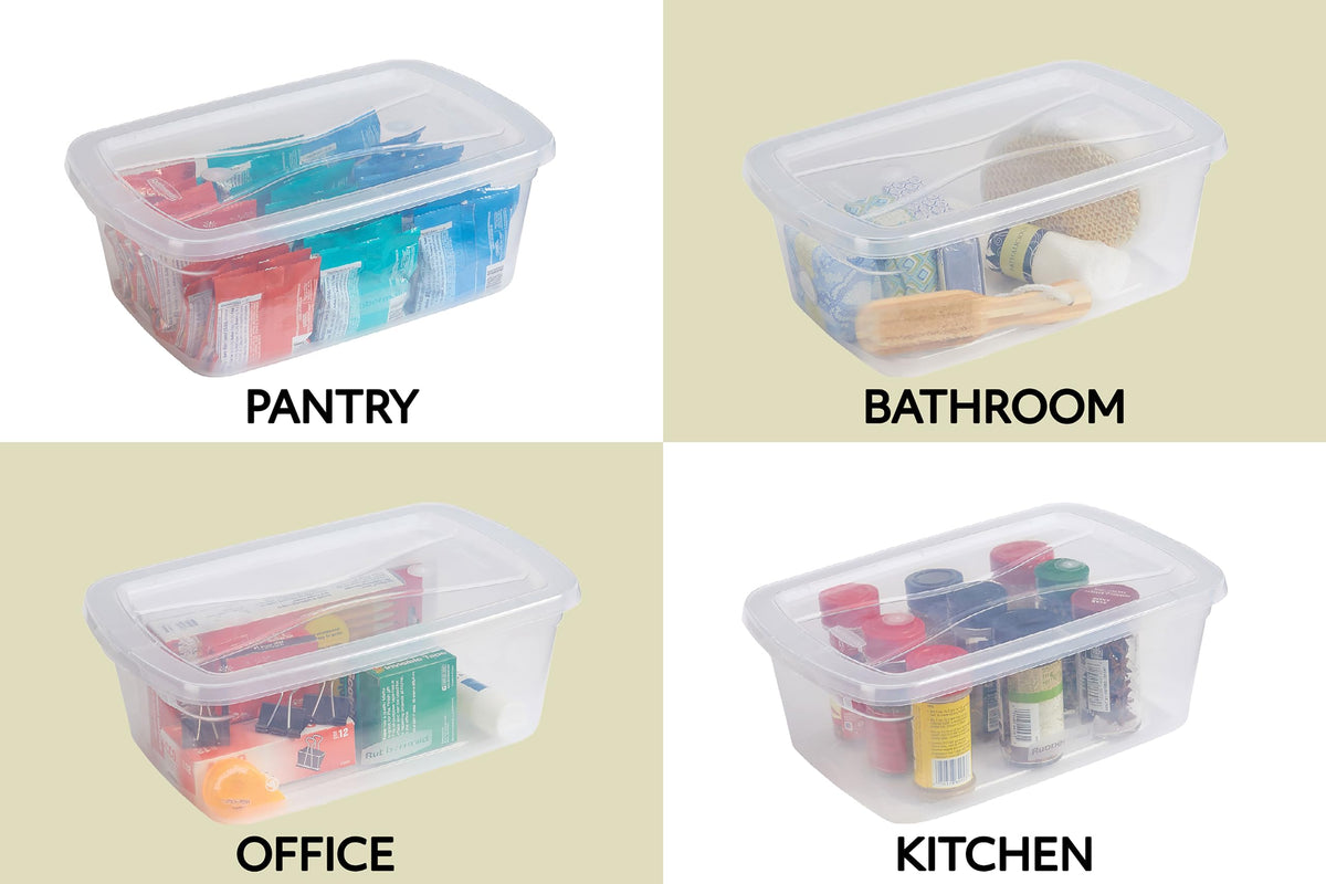 Rubbermaid Cleverstore BPA-free plastic ensures safe everyday use.