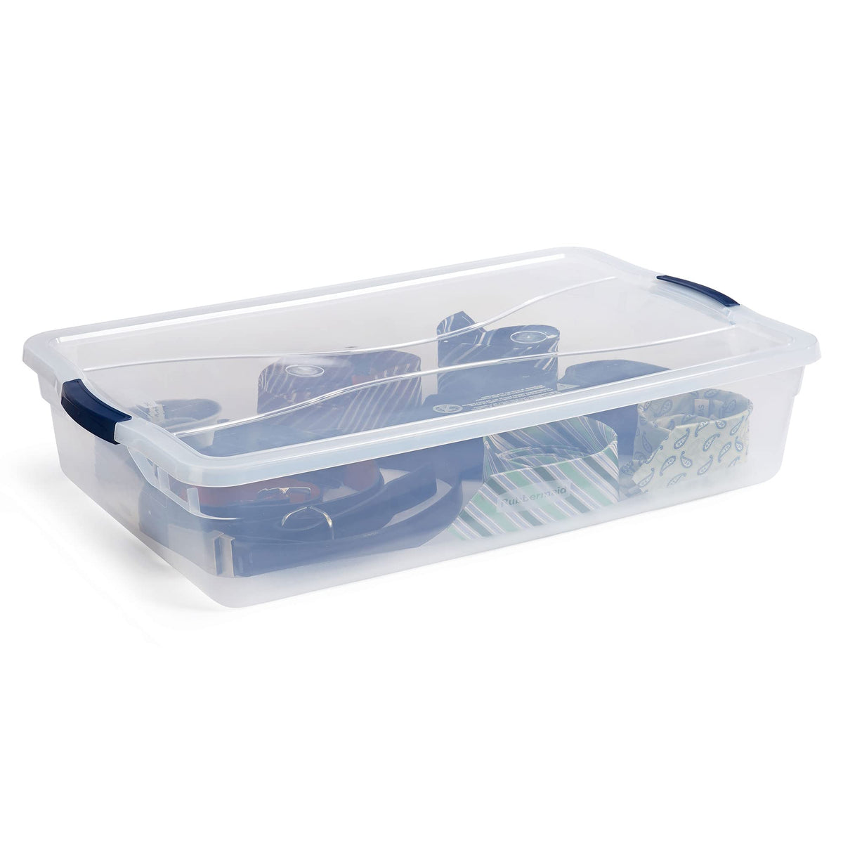 Rubbermaid Cleverstore recessed lid supports stable stacking