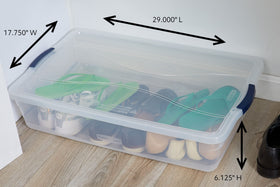 Rubbermaid Cleverstore stackable design enabling space-saving storage