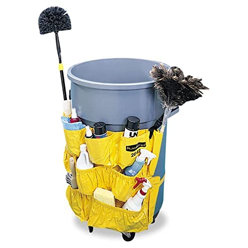 Rubbermaid nine-pocket caddy keeps bottles, brushes, and gloves organized
