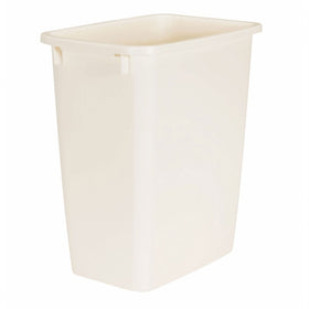 Rubbermaid 21-quart open wastebasket in bisque for bathrooms and offices