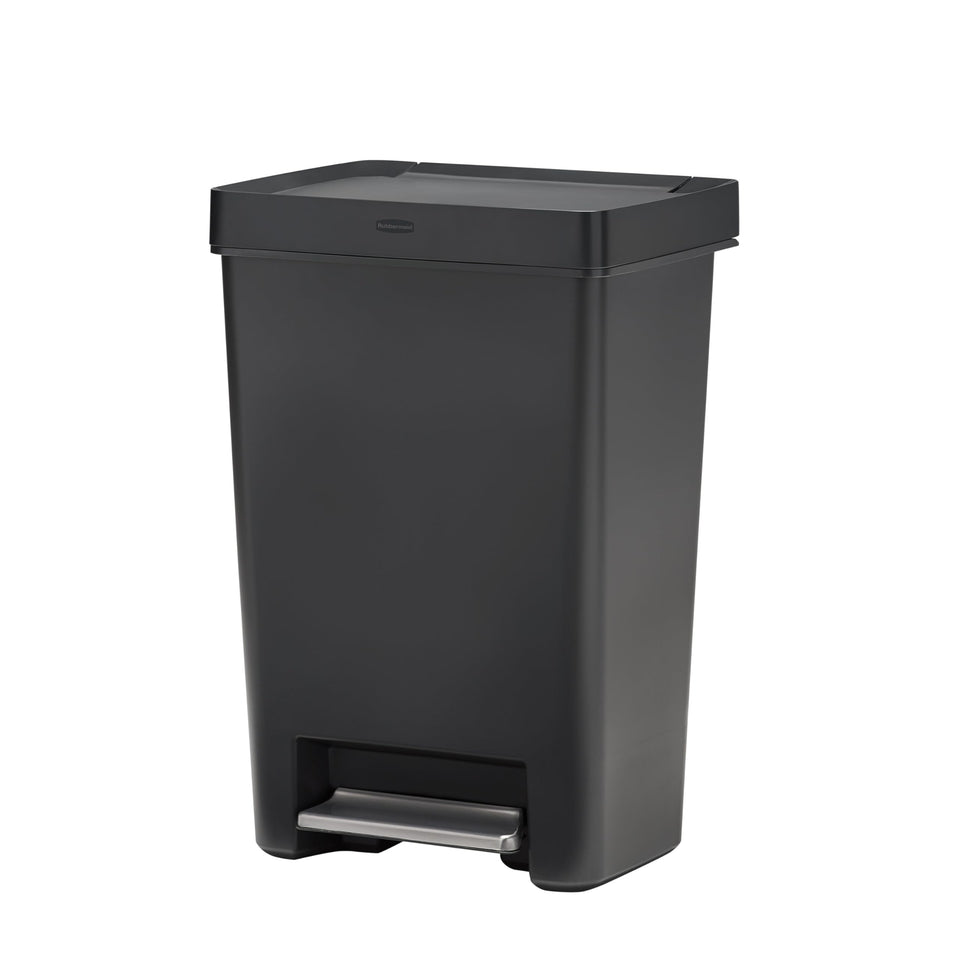 Rubbermaid Premier Series II step-on pedal for hands-free waste disposal.